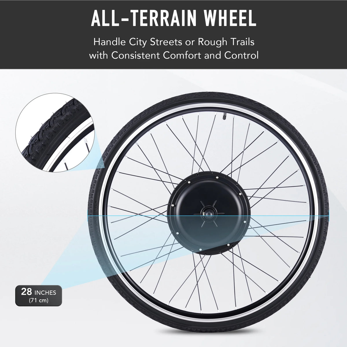 Viribus Electric Bike Conversion Kit 26" Rear Wheel 1000W Hub Motor LCD Ebike DIY Set - Product image 33