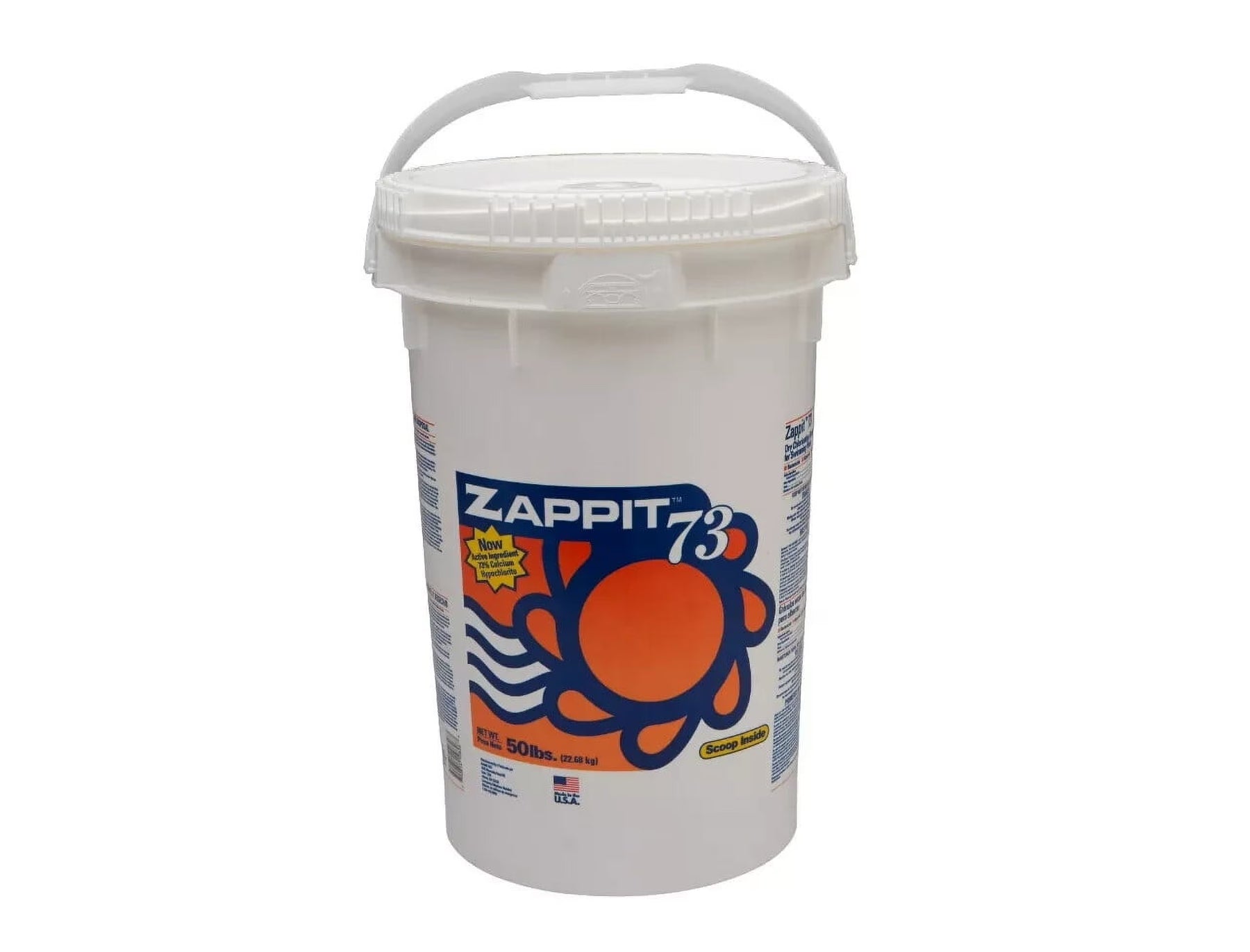Zappit 73% Super Strength Pool Shock 50 lb Bucket 70% Chlorine Availability - Product image 1